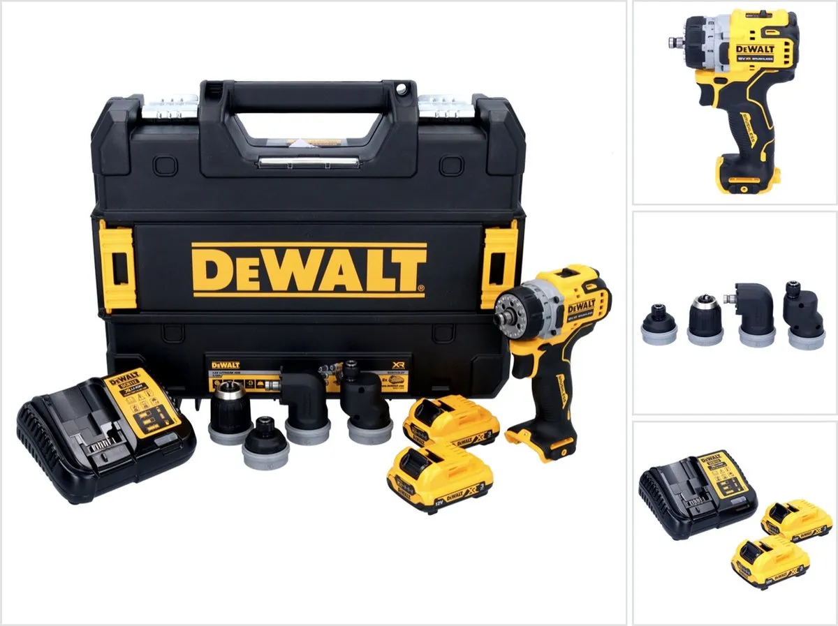 DeWalt DCD703L2T Akku-Boor 12V XR - 10mm - Metaal/Hout
