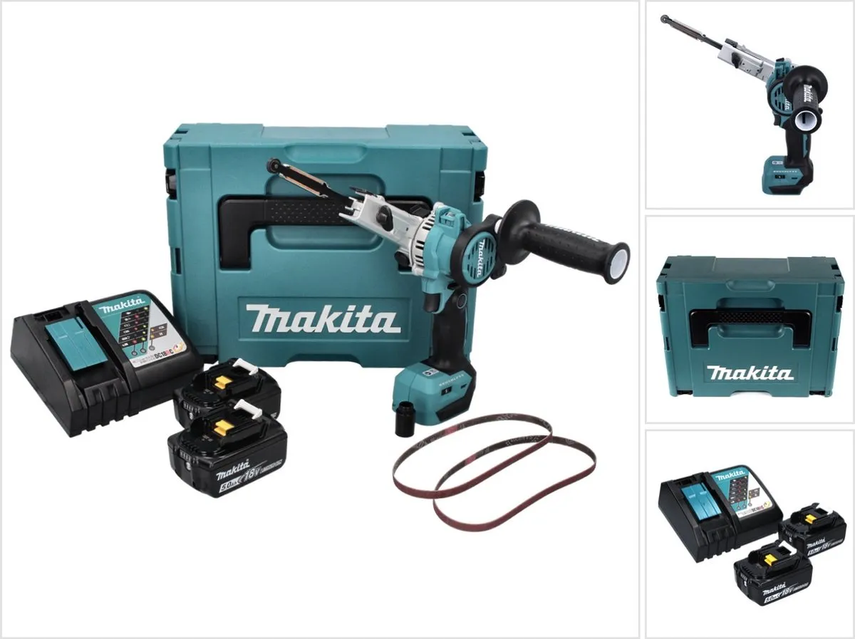 Makita DBS180RTJ Stripschuurmachine Set - 2x 5,0Ah