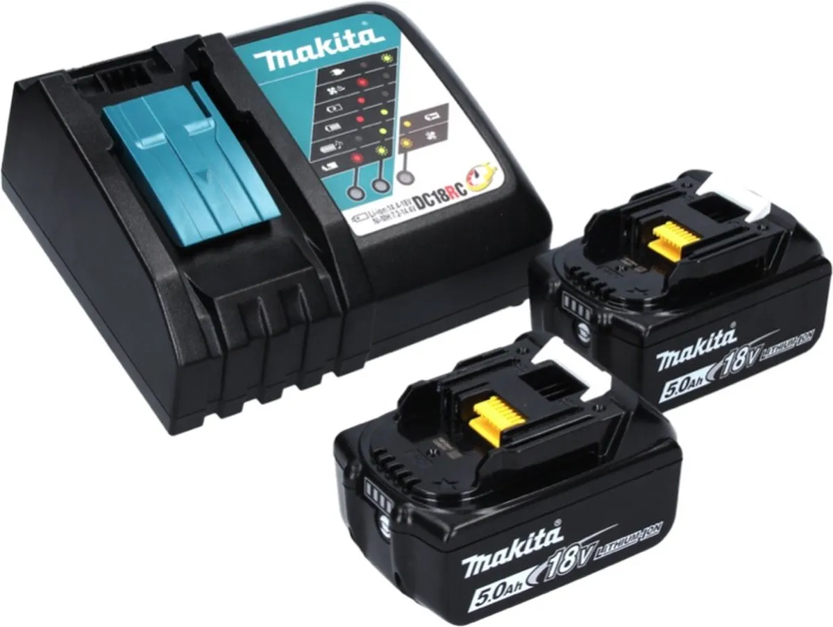 Makita DBS180RTJ Stripschuurmachine Set - 2x 5,0Ah