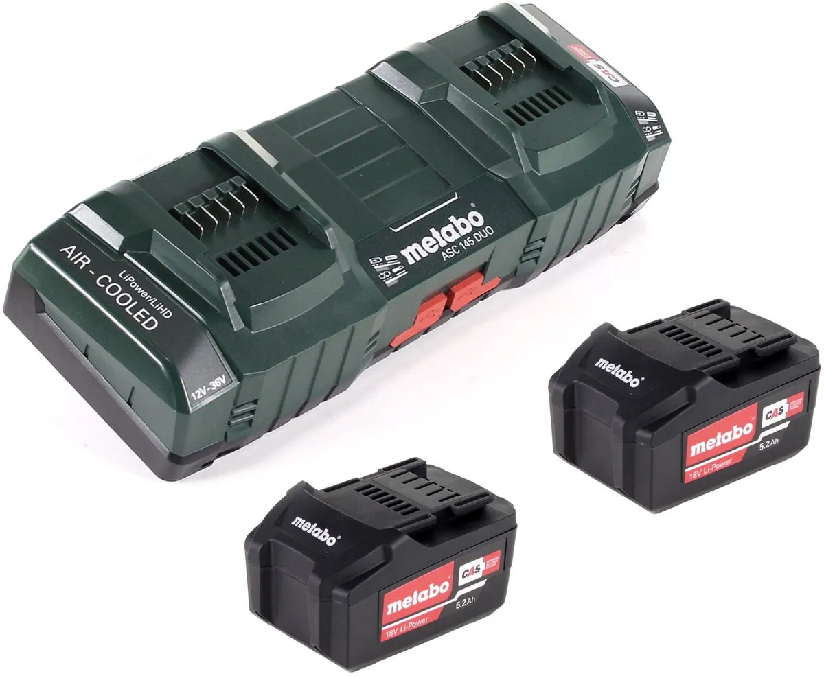 Metabo Basisset ASC 145 DUO - 2x 5.2Ah Li-Power