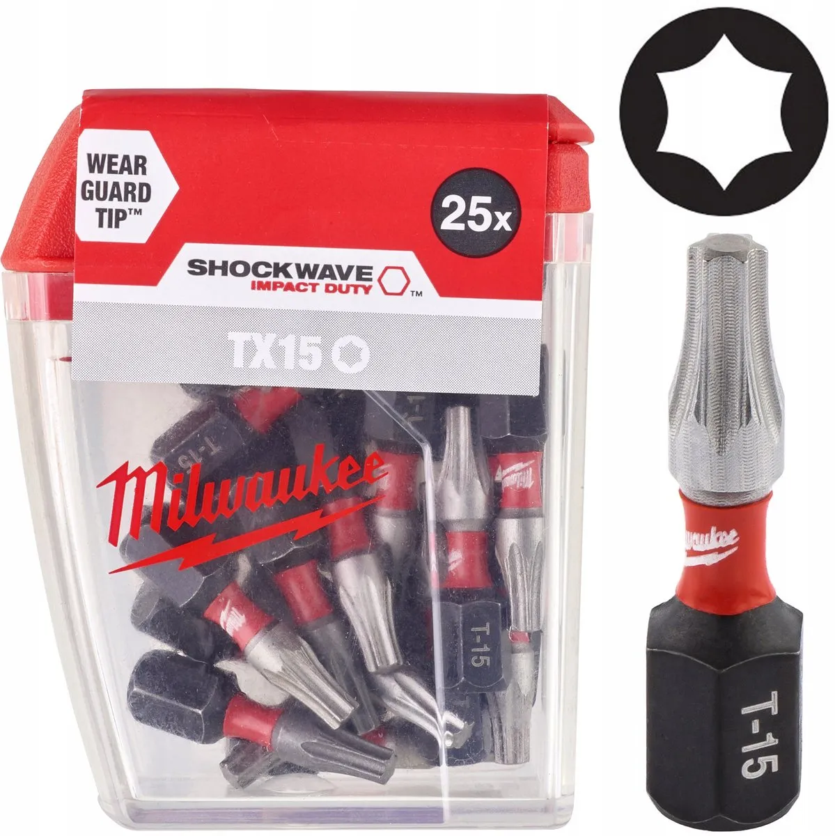 Milwaukee Shockwave Impact Duty Schroefbits TX15 25mm - 25 Stuks