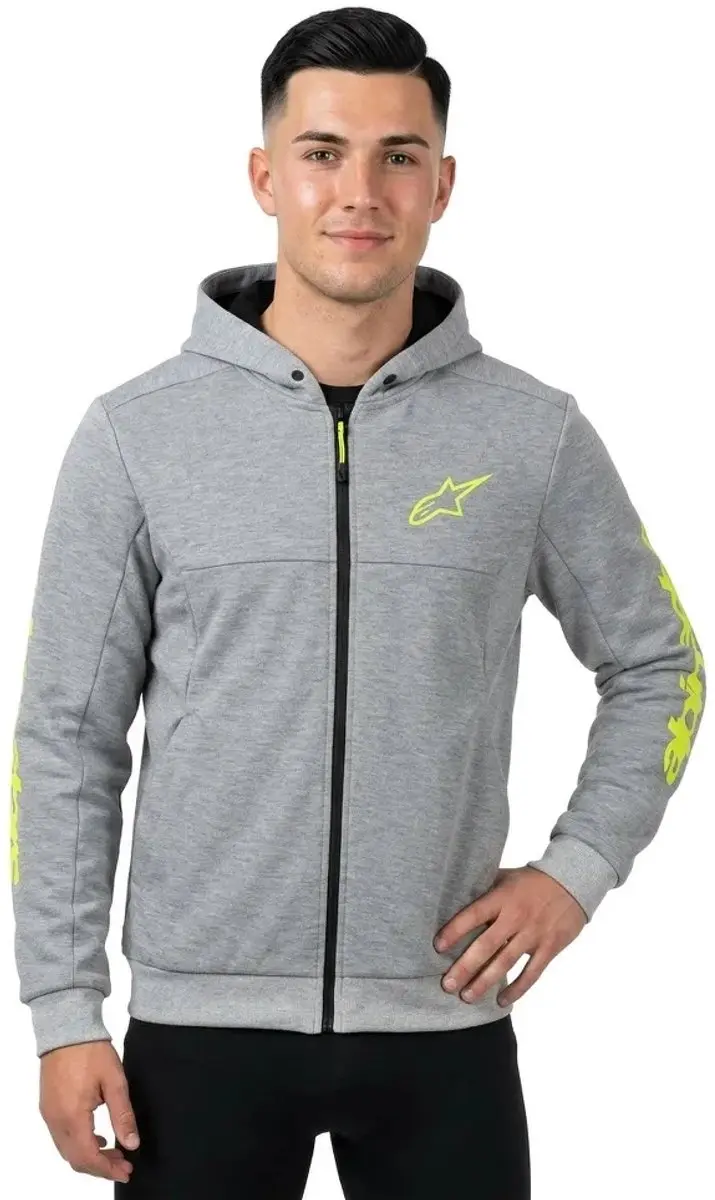 Alpinestars Chrome V2 Sport Hoodie - Grijs/Heather Fluo Geel - XL