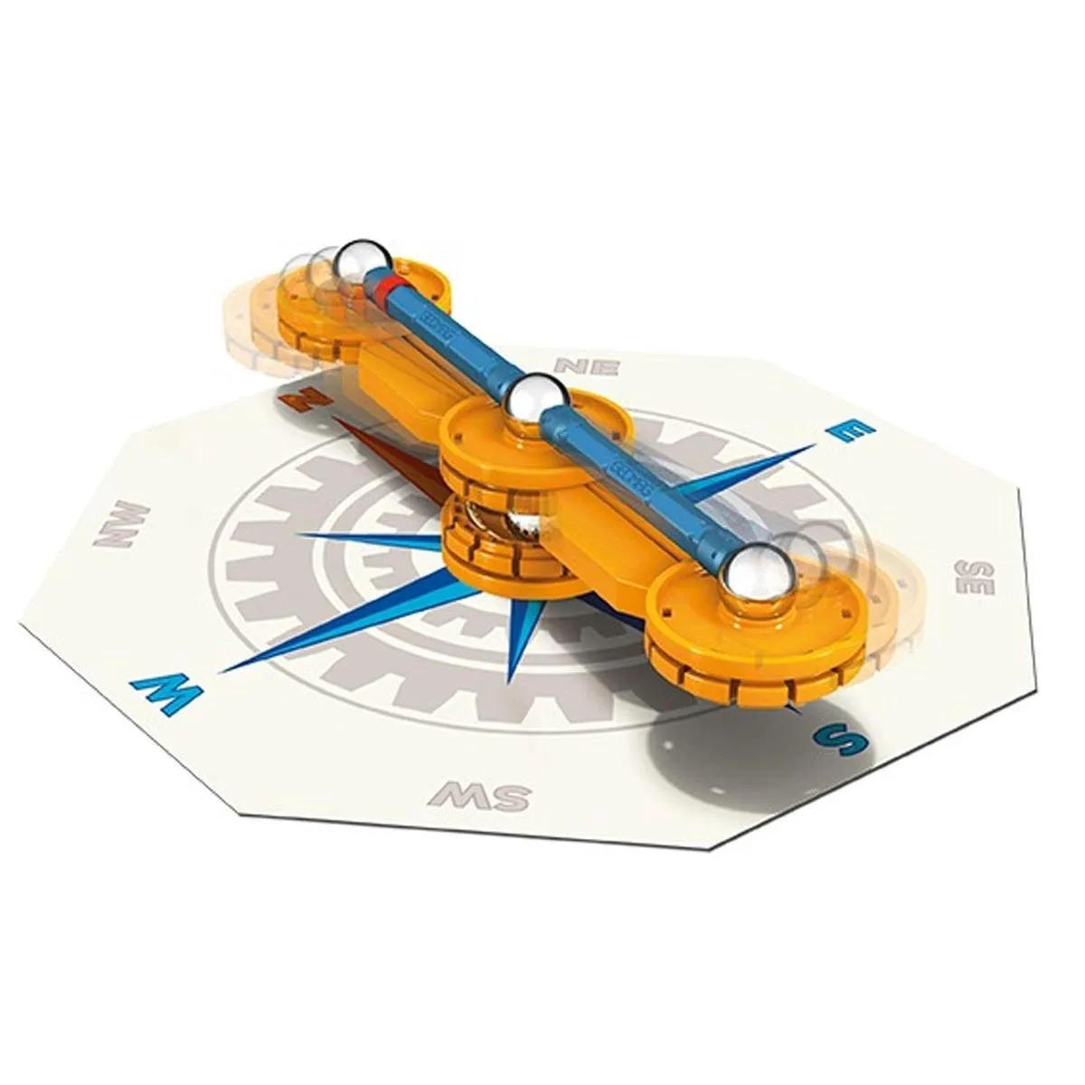Geomag Mechanics Maak Je Eigen Kompas - 21-delig - Oranje