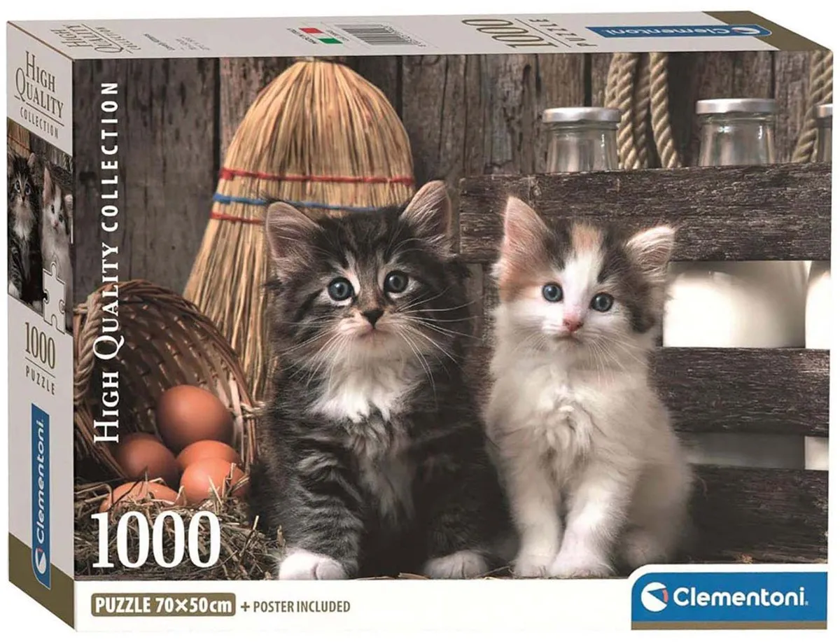 Clementoni Puzzel 1000 Stukjes Schattige Kittens - High Quality Collection