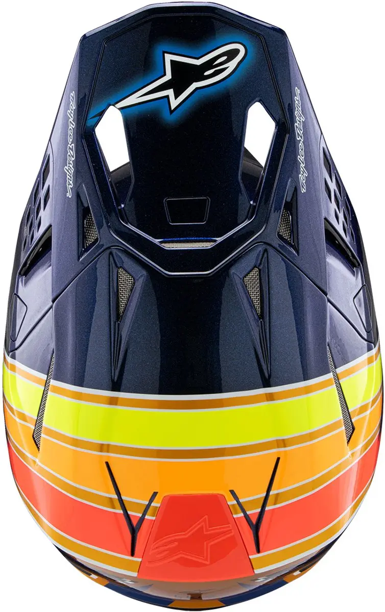 Alpinestars S-M10 TLD Edition 25 Offroad Helm - L - Donkerblauw/Fluo/Oranje/Rood