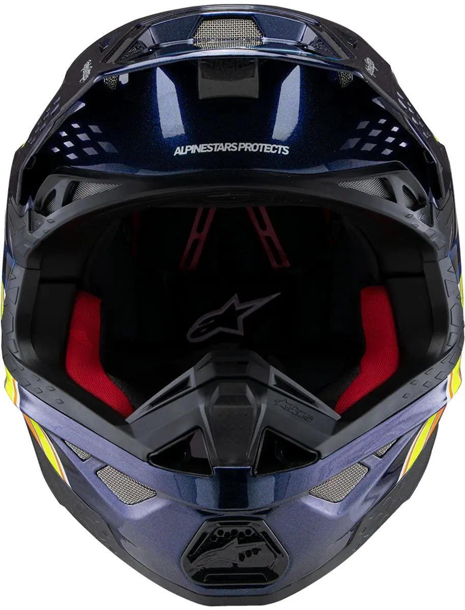 Alpinestars S-M10 TLD Edition 25 Offroad Helm - L - Donkerblauw/Fluo/Oranje/Rood