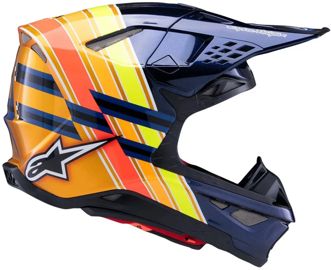 Alpinestars S-M10 TLD Edition 25 Offroad Helm - L - Donkerblauw/Fluo/Oranje/Rood