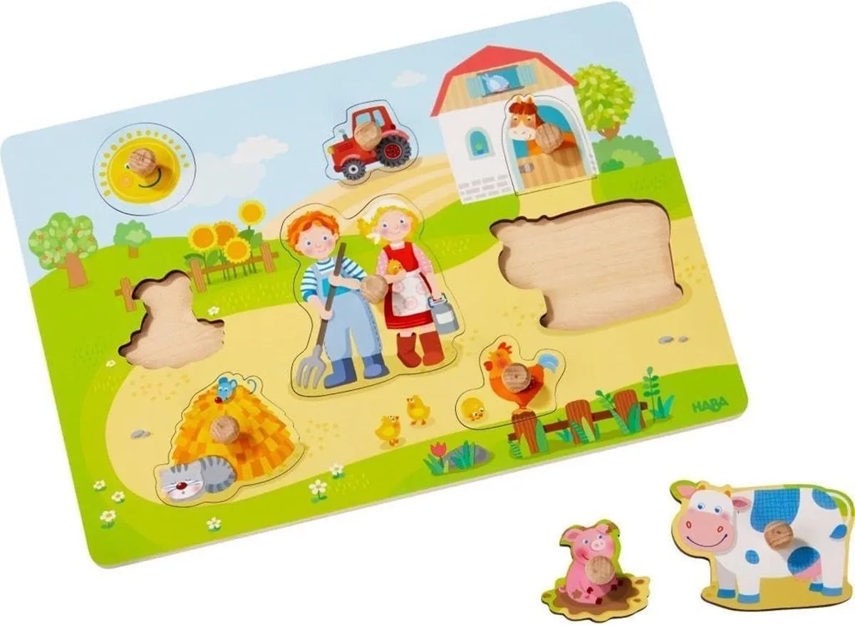 Haba Puzzel Op De Boerderij - 10 Stukjes