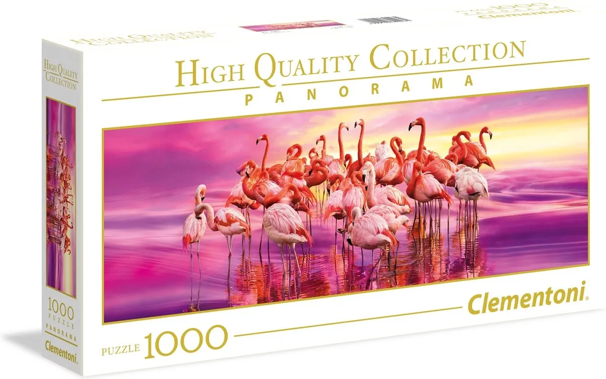 Clementoni Flamingo Panorama Puzzel 1000 Stuks - Multi Kleur