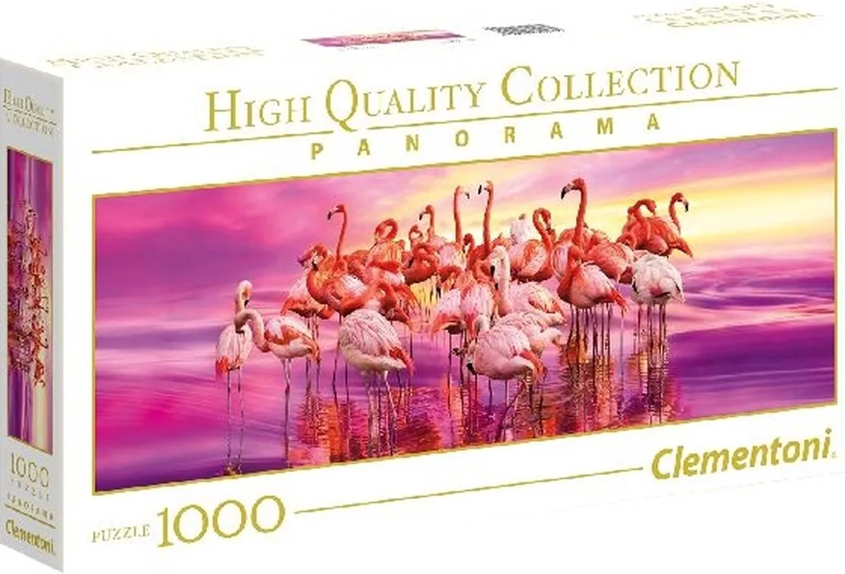 Clementoni Flamingo Panorama Puzzel 1000 Stuks - Multi Kleur
