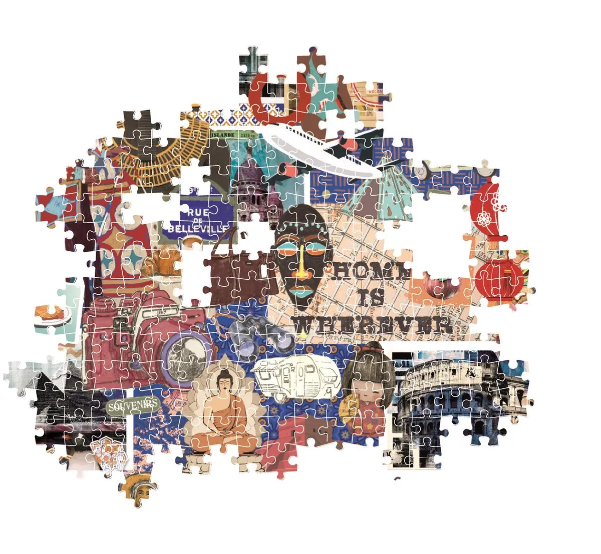 Clementoni Puzzel 1000 Stuks Travel & Cultures - Multikleur - afbeelding 6 van 6