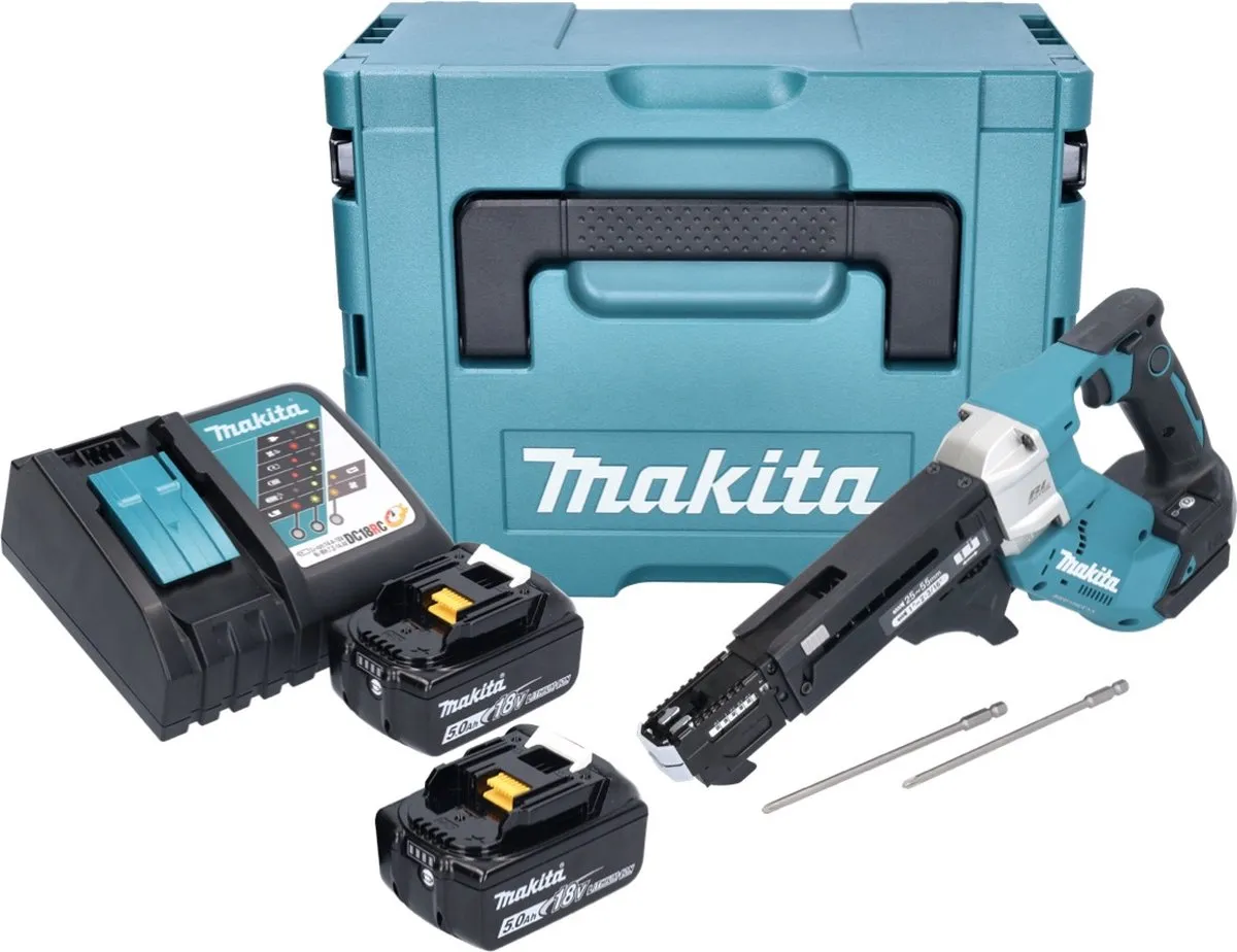 Makita DFR551RTJ Accu Bandschroefmachine 18V - 2x5.0Ah