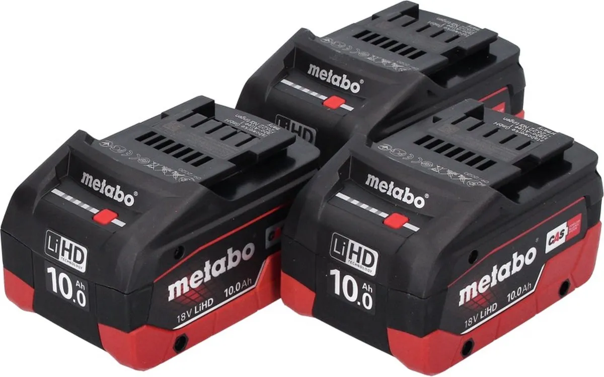 Metabo LiHD 18V 10Ah Accupack Set - 3 Stuks