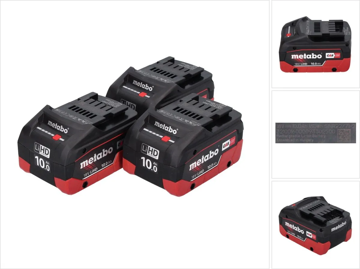 Metabo LiHD 18V 10Ah Accupack Set