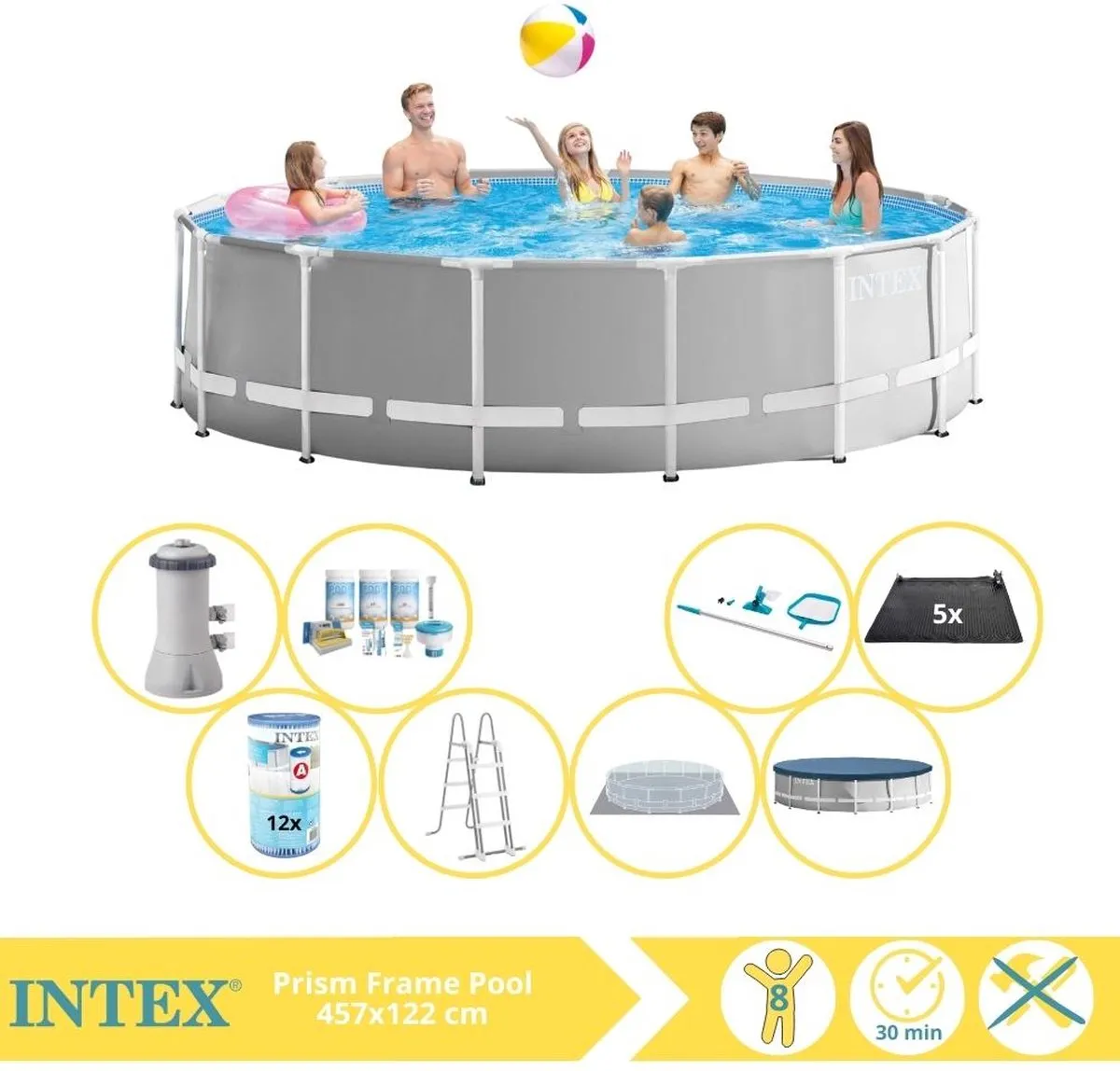 Intex Prism Frame 26726GN Opzetzwembad 457x122cm