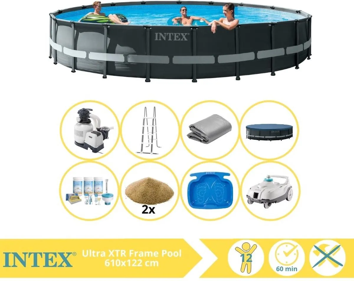 Intex Ultra XTR Frame 26334GN Opzetzwembad 610x122cm