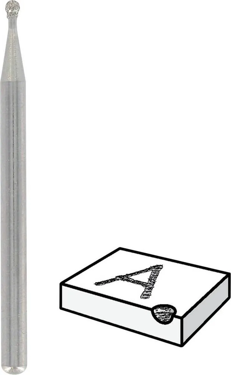 Dremel 7103 Freesstift Hardmetaal Bol 2.0mm - 2 Stuks