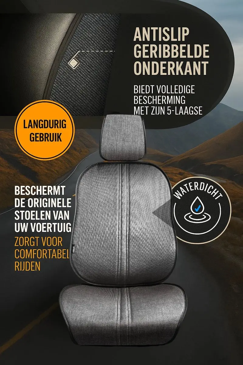 Panda Universele Autostoelhoezen Grijs - Airbagcompatibel