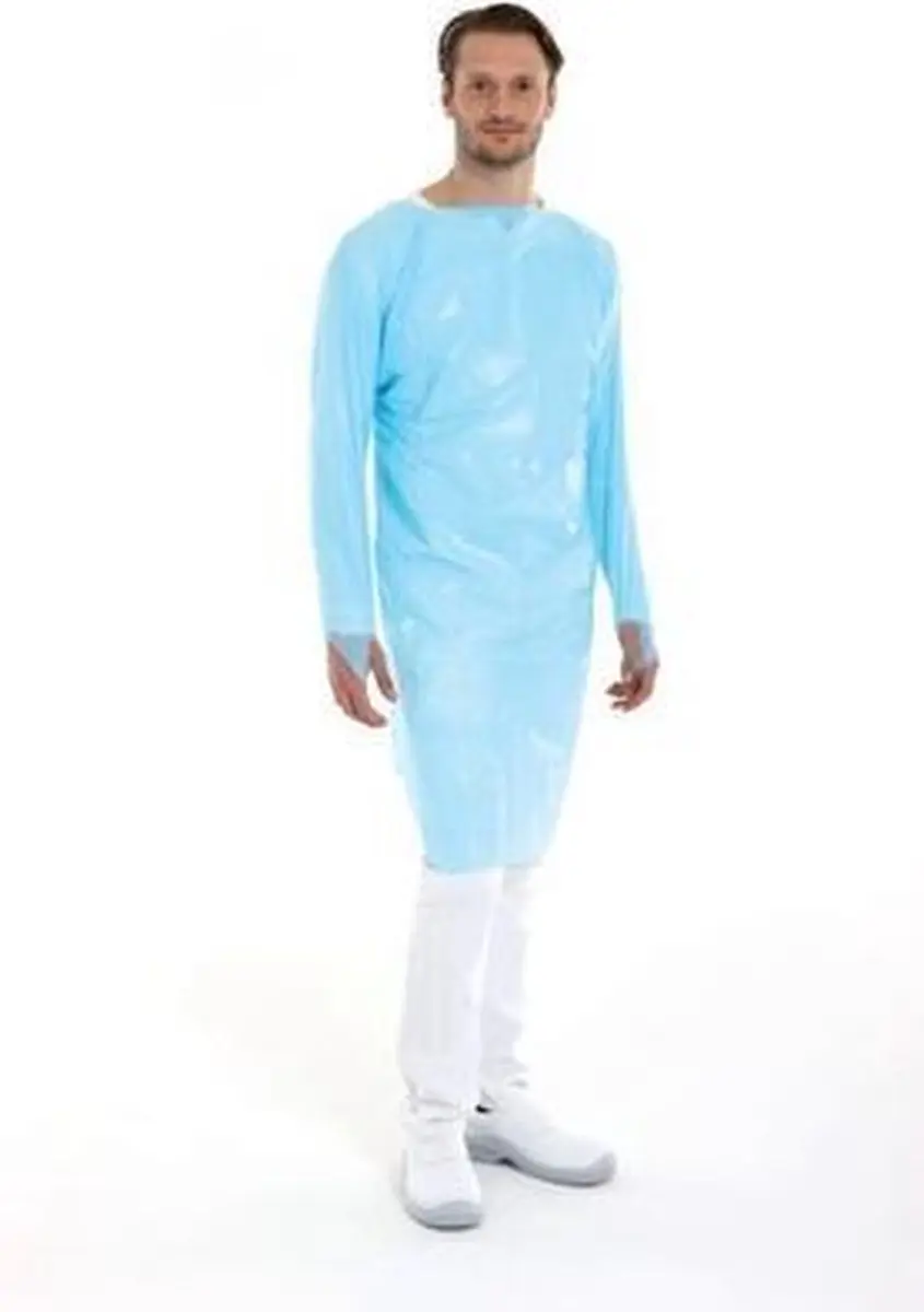 CMT Schort Lange Mouw Blauw - 5 Stuks