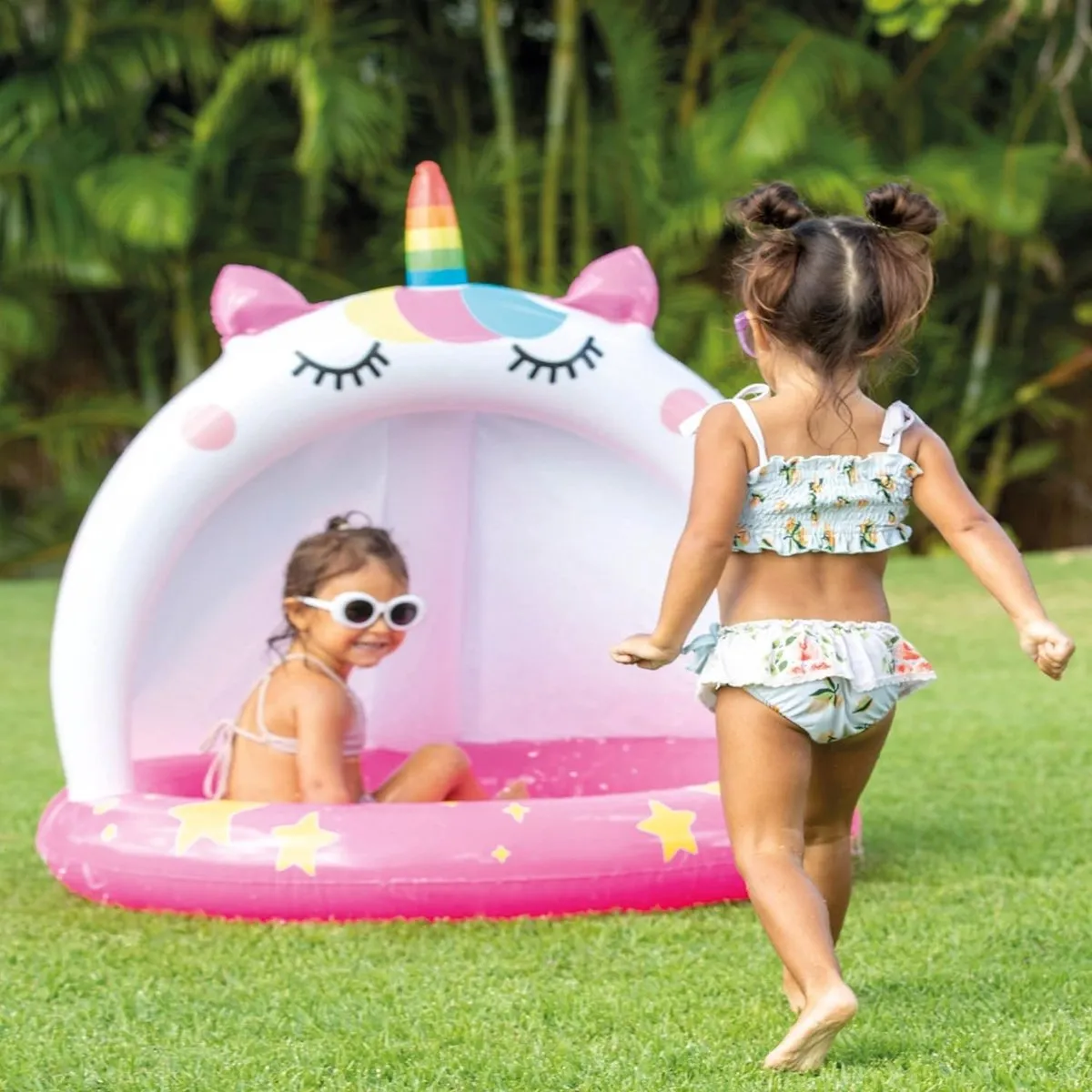 Intex Kinderzwembad 102x102cm - Eenhoorn - Roze
