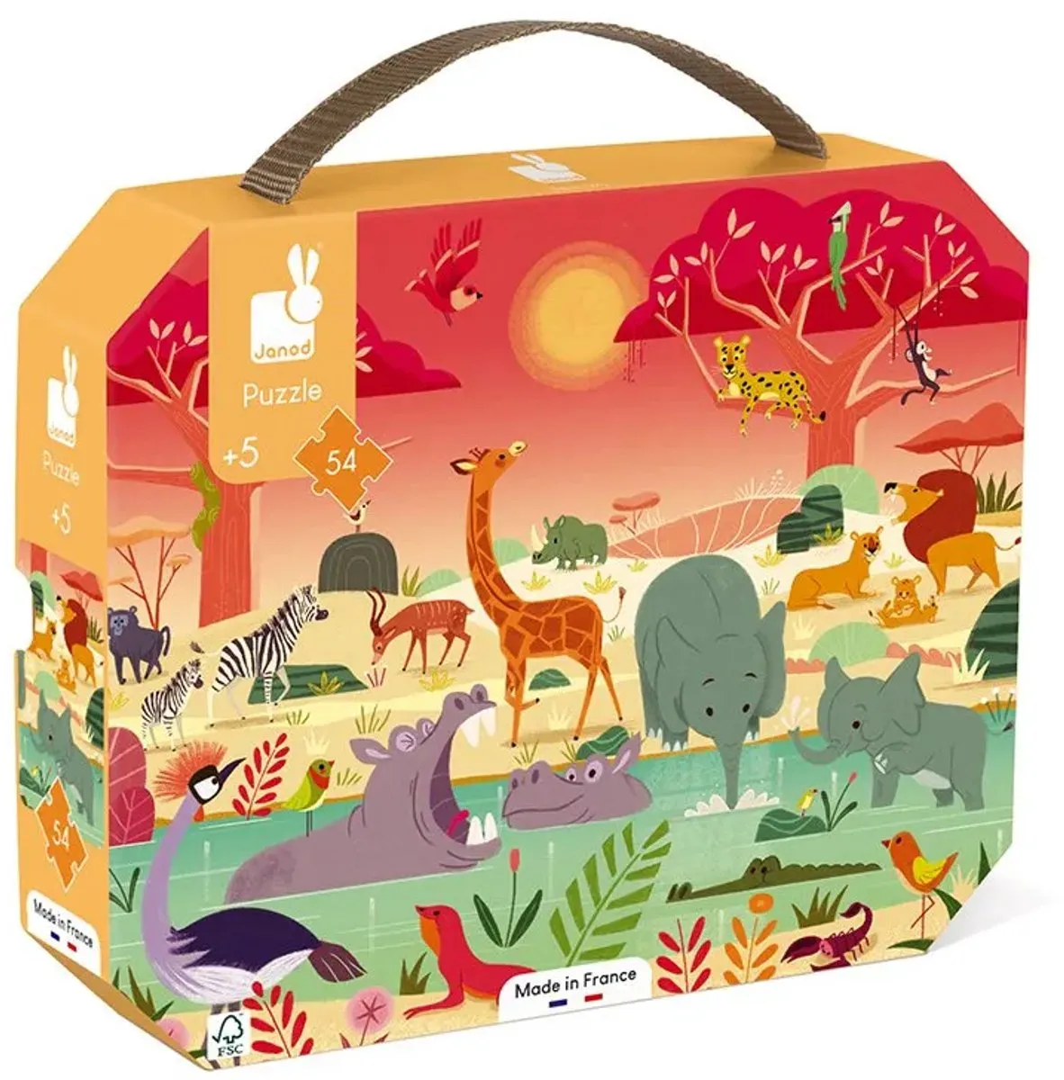 Janod Puzzel Dierenreservaat 54 Stuks - 5+ Jaar - afbeelding 6 van 6