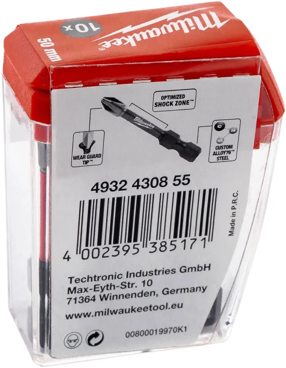 Milwaukee Shockwave Impact Duty PH2 Schroefbits - 10 Stuks