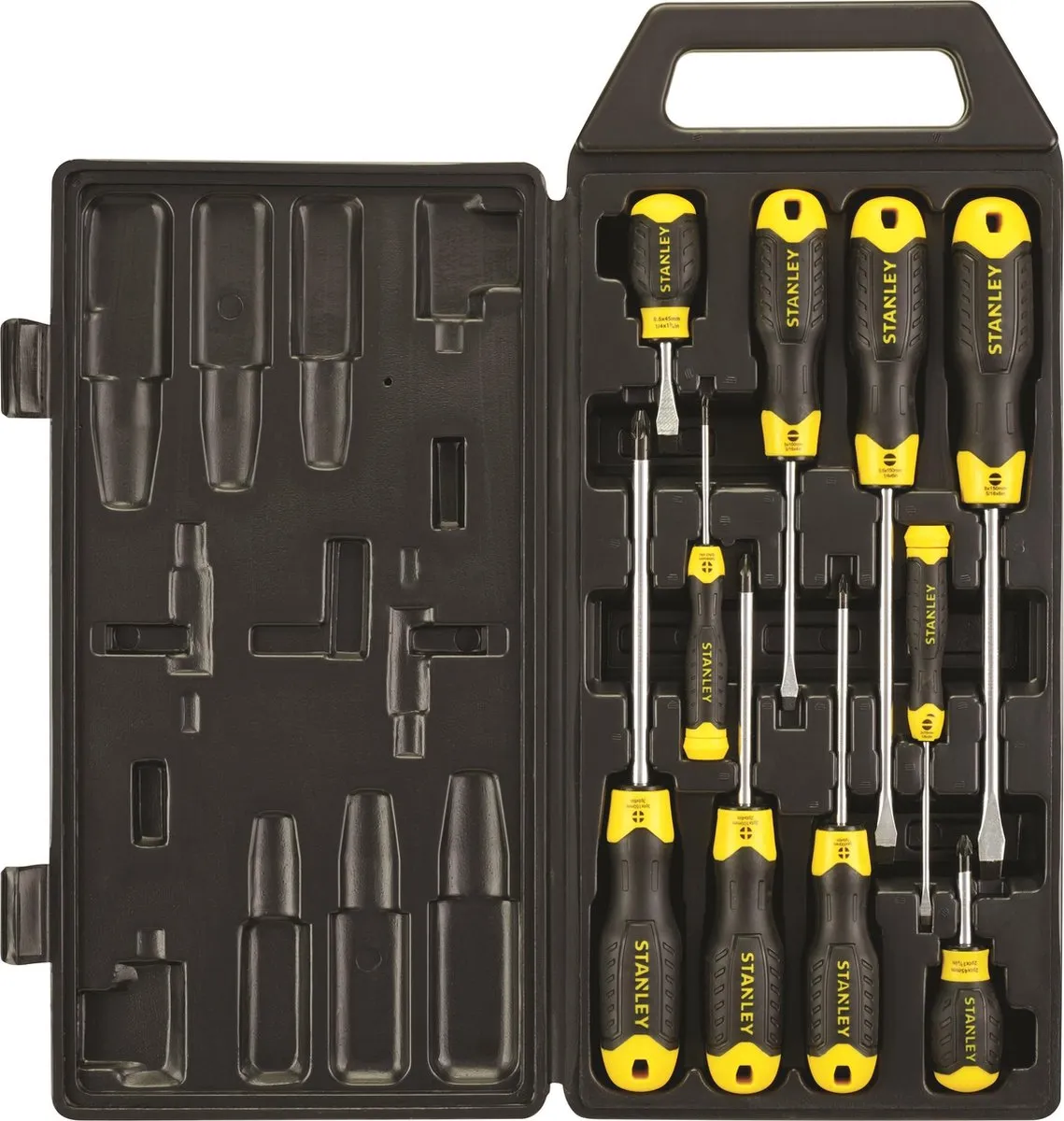 Stanley Cushiongrip Schroevendraaierset 2-65-005 - 10-delig - Zwart/Geel