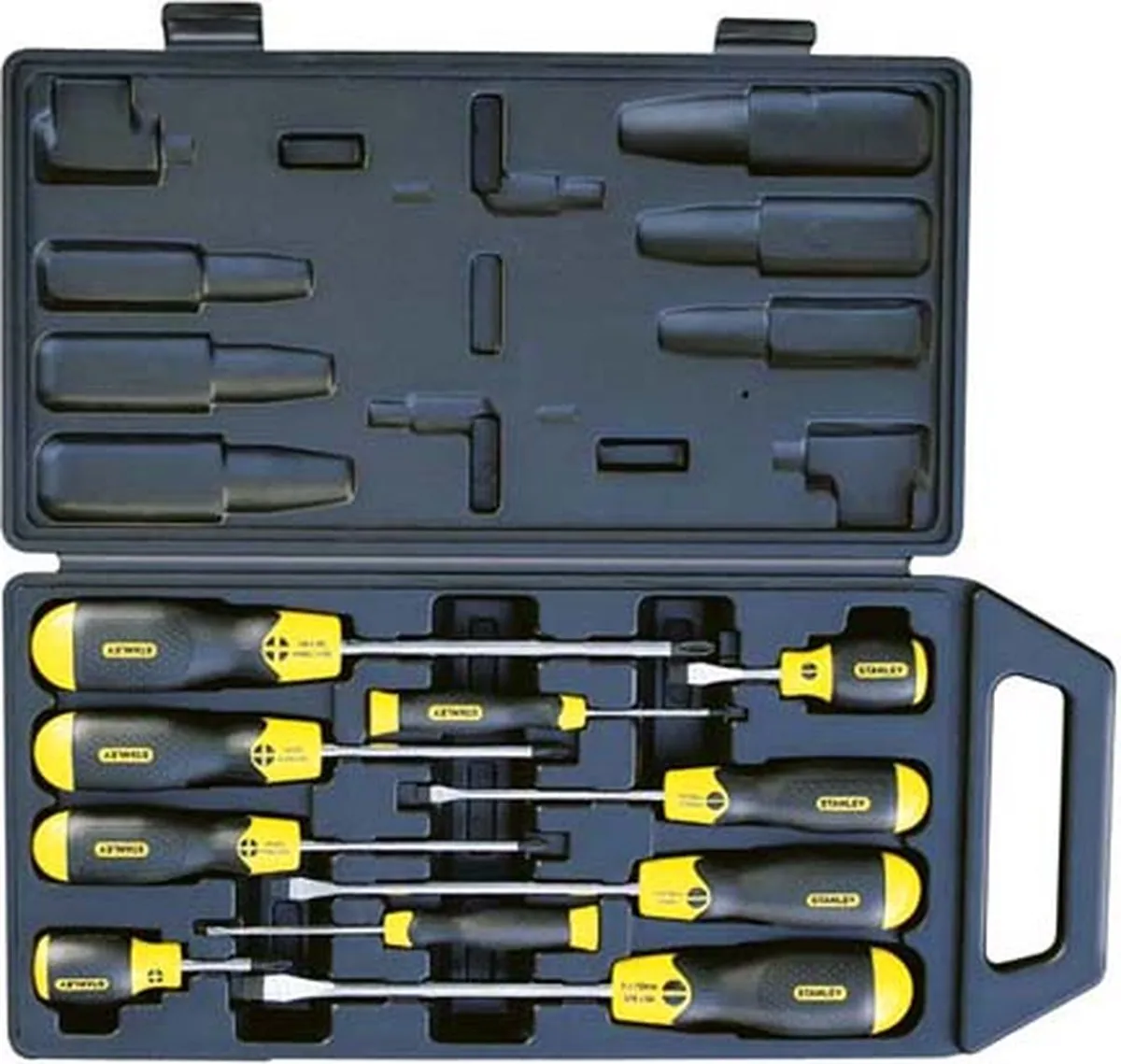 Stanley Cushiongrip Schroevendraaierset 2-65-005 - 10-delig - Zwart/Geel - afbeelding 6 van 6
