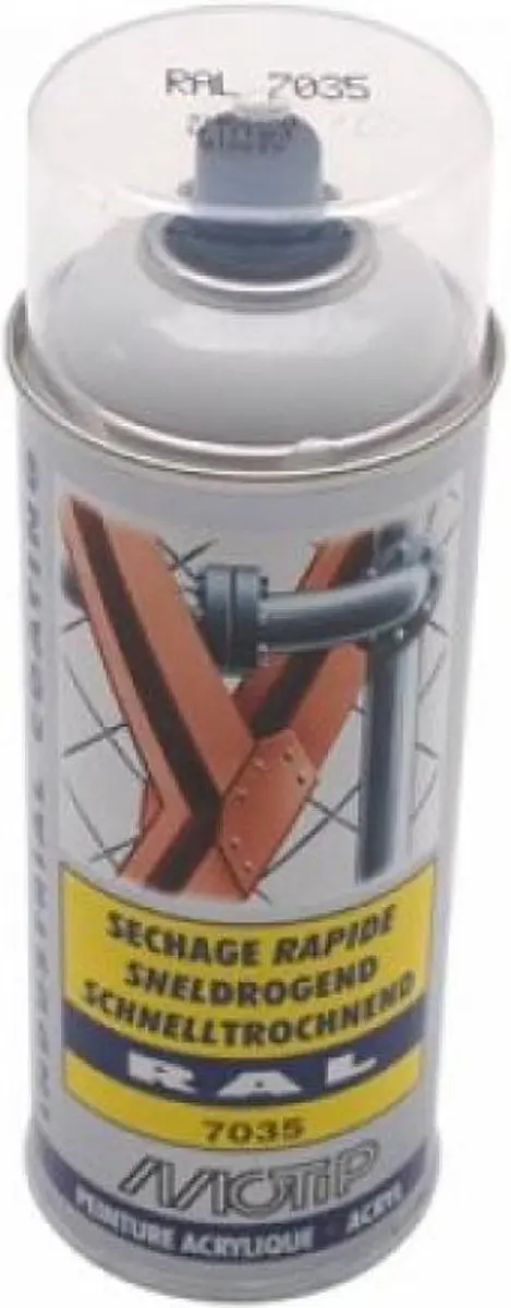 Motip Acryllak Hoogglans RAL 7035 Lichtgrijs 400ml