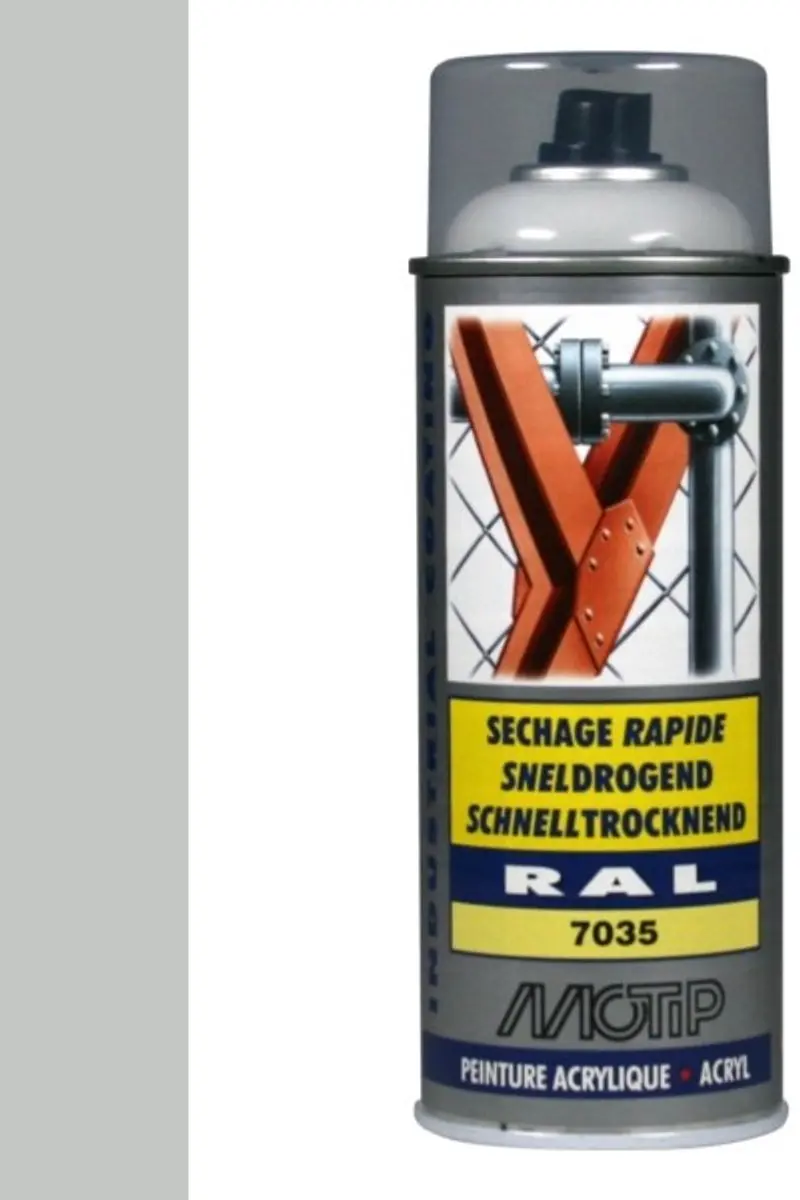 Motip Acryllak Hoogglans RAL 7035 Lichtgrijs 400ml