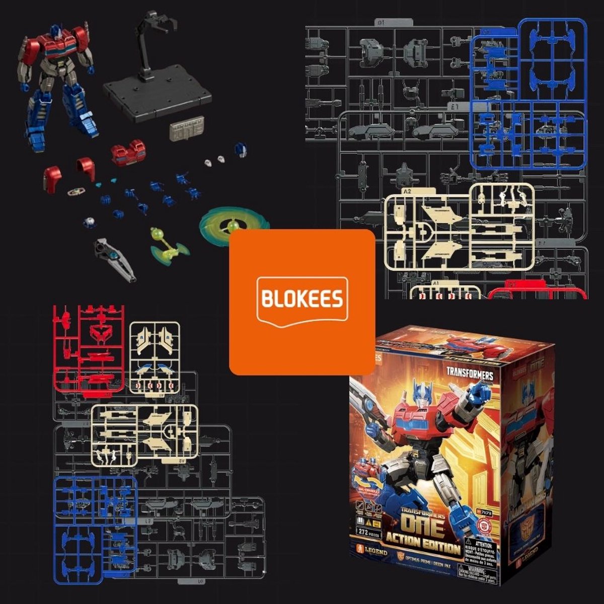 Blokees - Transformers One Action Edition 4 Optimus Prime Model Kit | Auto Bots Action Figure G1 Edition | Technisch robot modelbouw | Age of the Primes | Educatief speelgoed bouwpakketten voor volwassenen & kinderen | War for Cybertron
