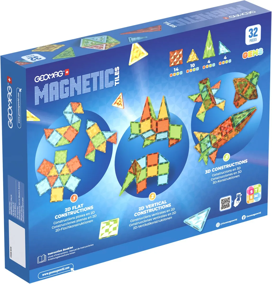 Geomag Magnetische Bouwpanelen 32-delig - Multicolor