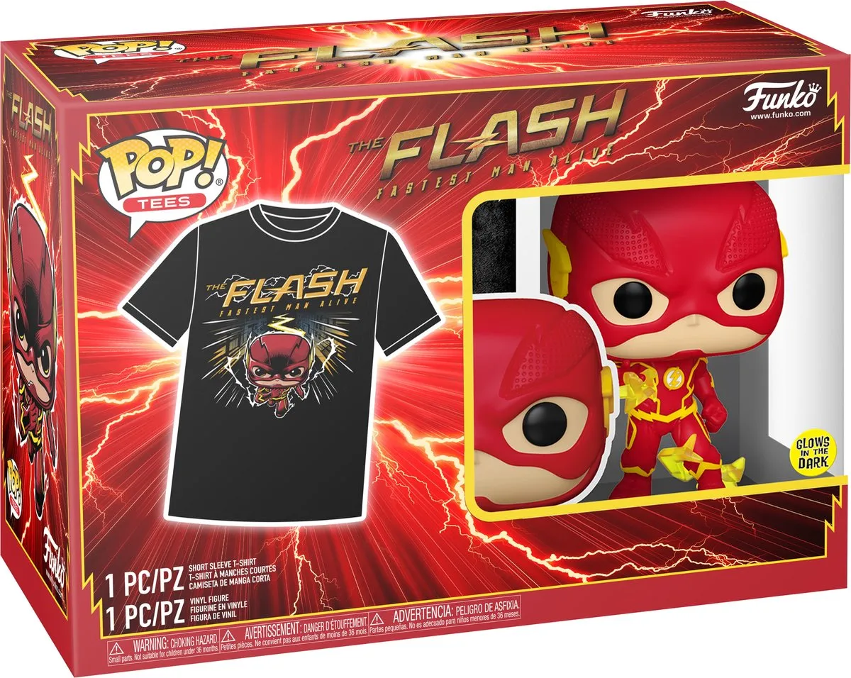 Funko POP! The Flash 63644 Verzamelfiguur & T-shirt - L - Zwart