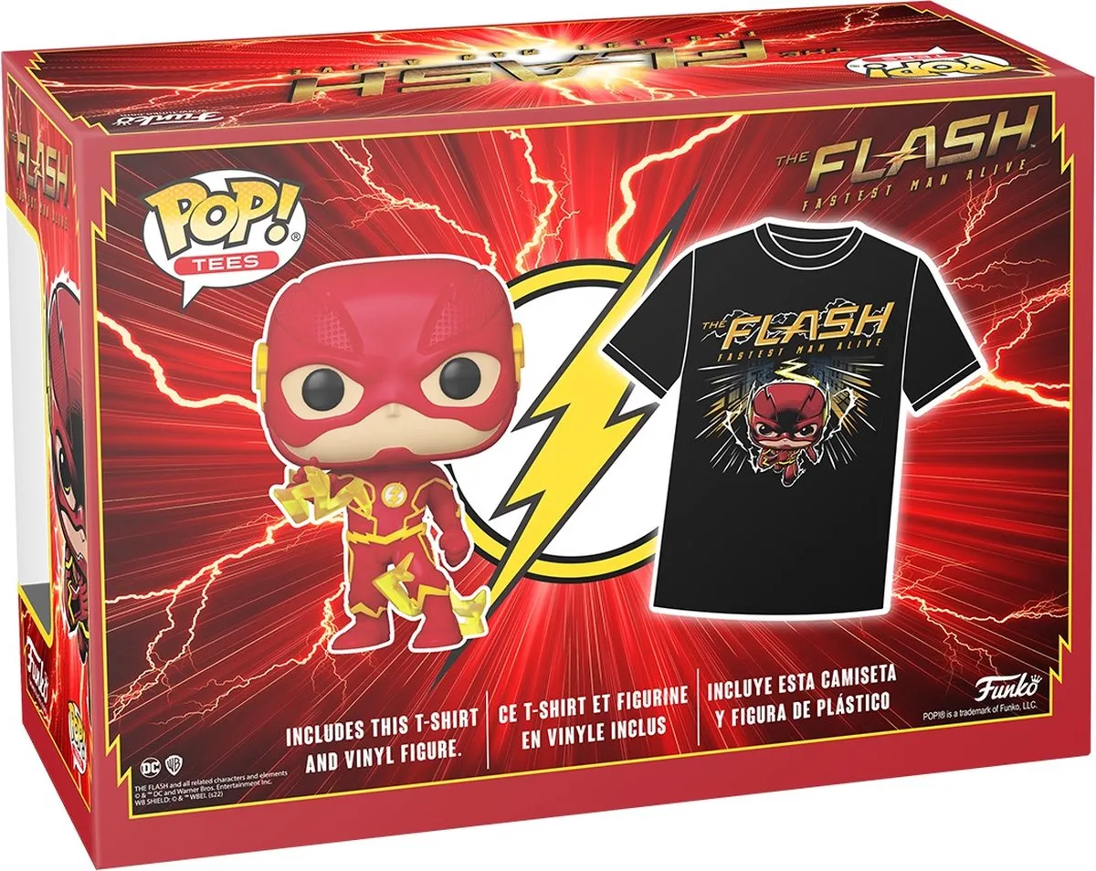 Funko POP! The Flash 63644 Verzamelfiguur & T-shirt - L - Zwart