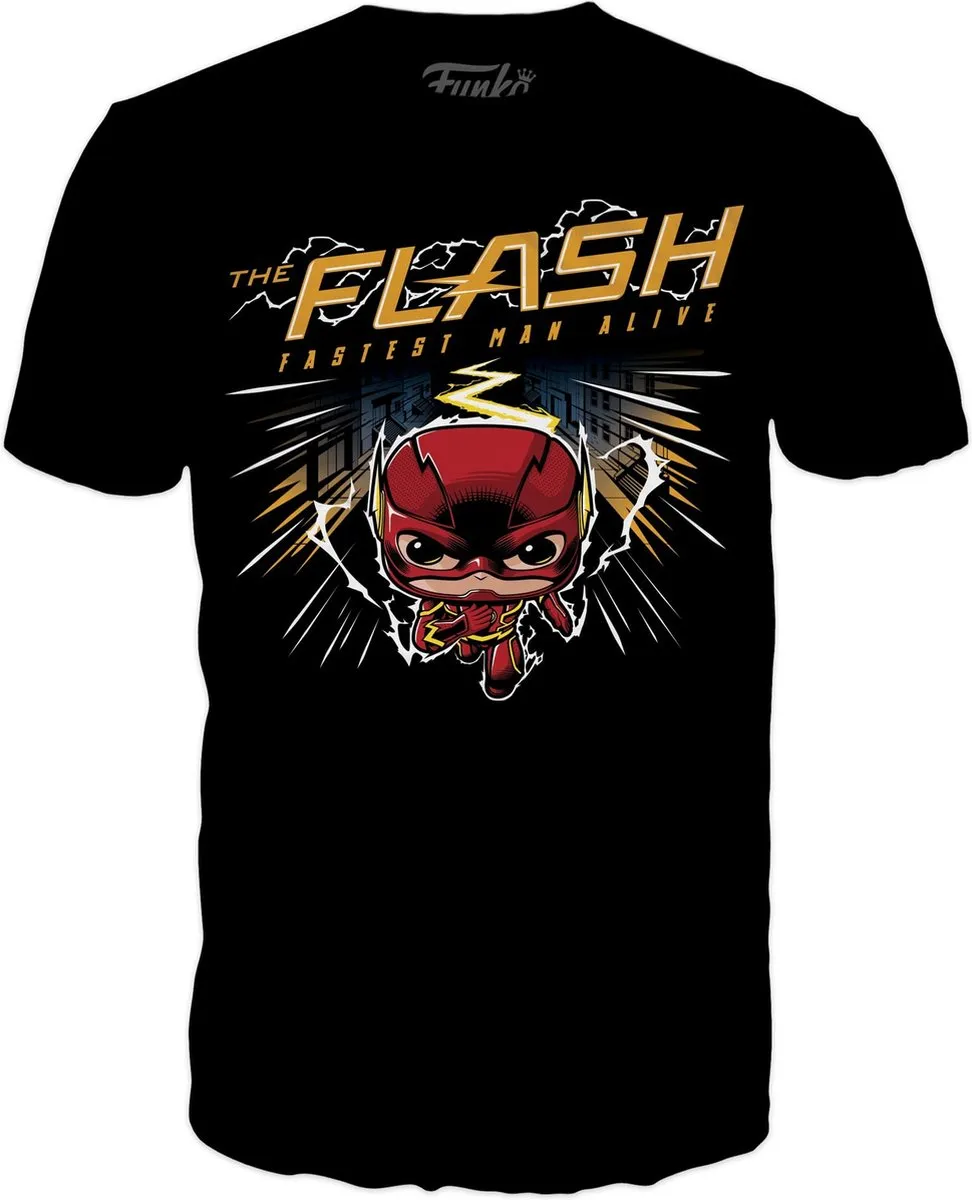 Funko POP! The Flash 63644 Verzamelfiguur & T-shirt - L - Zwart