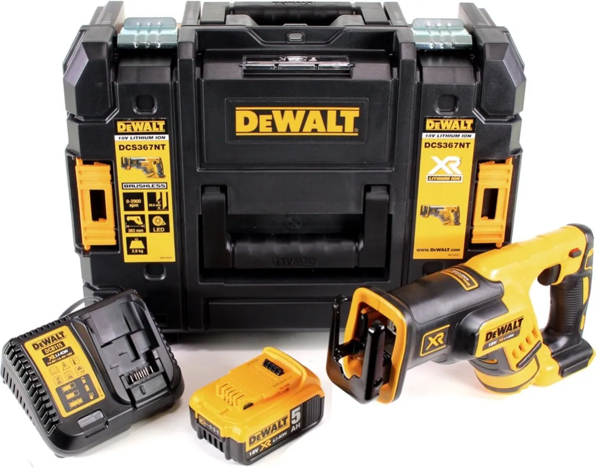 DeWalt DCS367P1 Reciprozaag 18V - 1x 5.0Ah Accu + Lader - afbeelding 5 van 5
