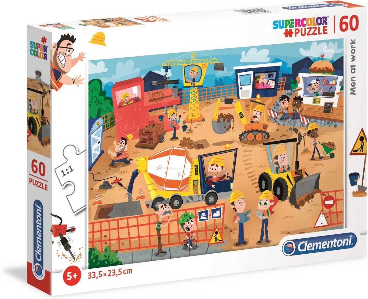 Clementoni Men At Work Legpuzzel 60 Stuks - Multicolor
