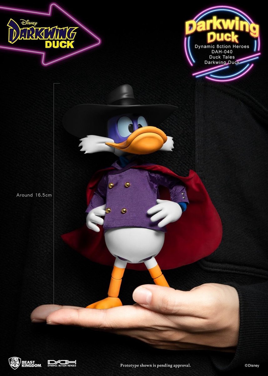 Beast Kingdom Toys Darkwing Duck Actiefiguur 1/9 Darkwing Duck 16 cm Dynamic 8ction Heroes Multicolours