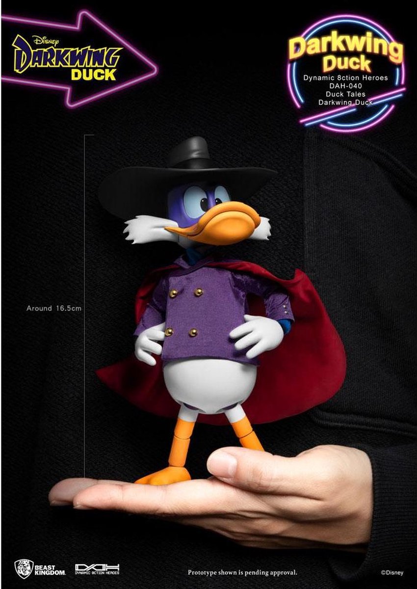 Beast Kingdom Toys Darkwing Duck Actiefiguur 1/9 Darkwing Duck 16 cm Dynamic 8ction Heroes Multicolours