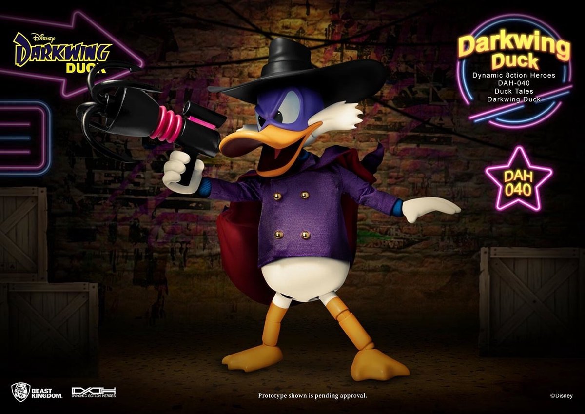 Beast Kingdom Toys Darkwing Duck Actiefiguur 1/9 Darkwing Duck 16 cm Dynamic 8ction Heroes Multicolours