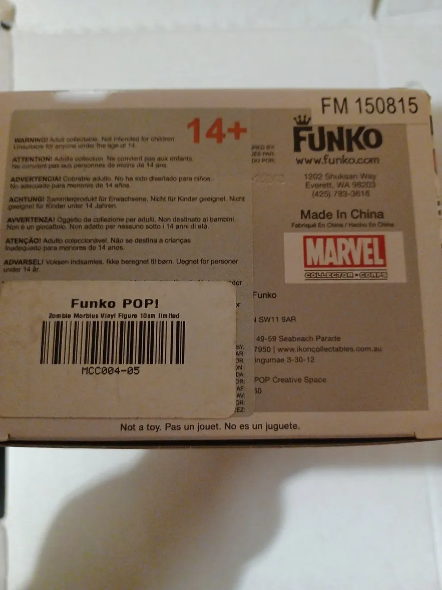 Funko Marvel Pop! Zombie Morbius - Collector Corps Exclusive