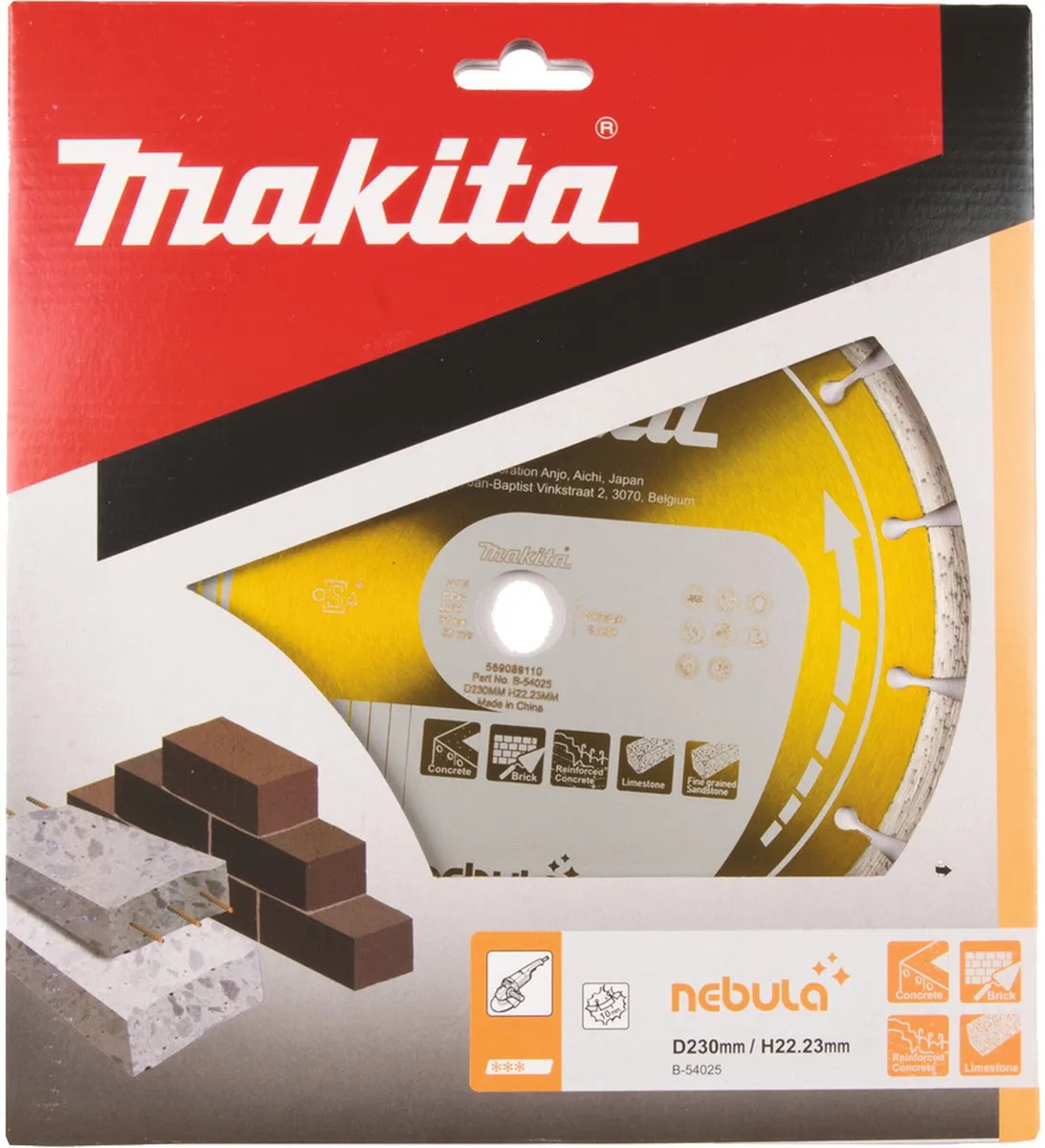 Makita Nebula B-54025 Diamantdoorslijpschijf 230x22.23x10mm
