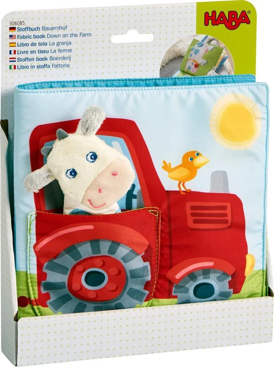 Haba Stoffen Boek Boerderij - Vingerpop Multicolour