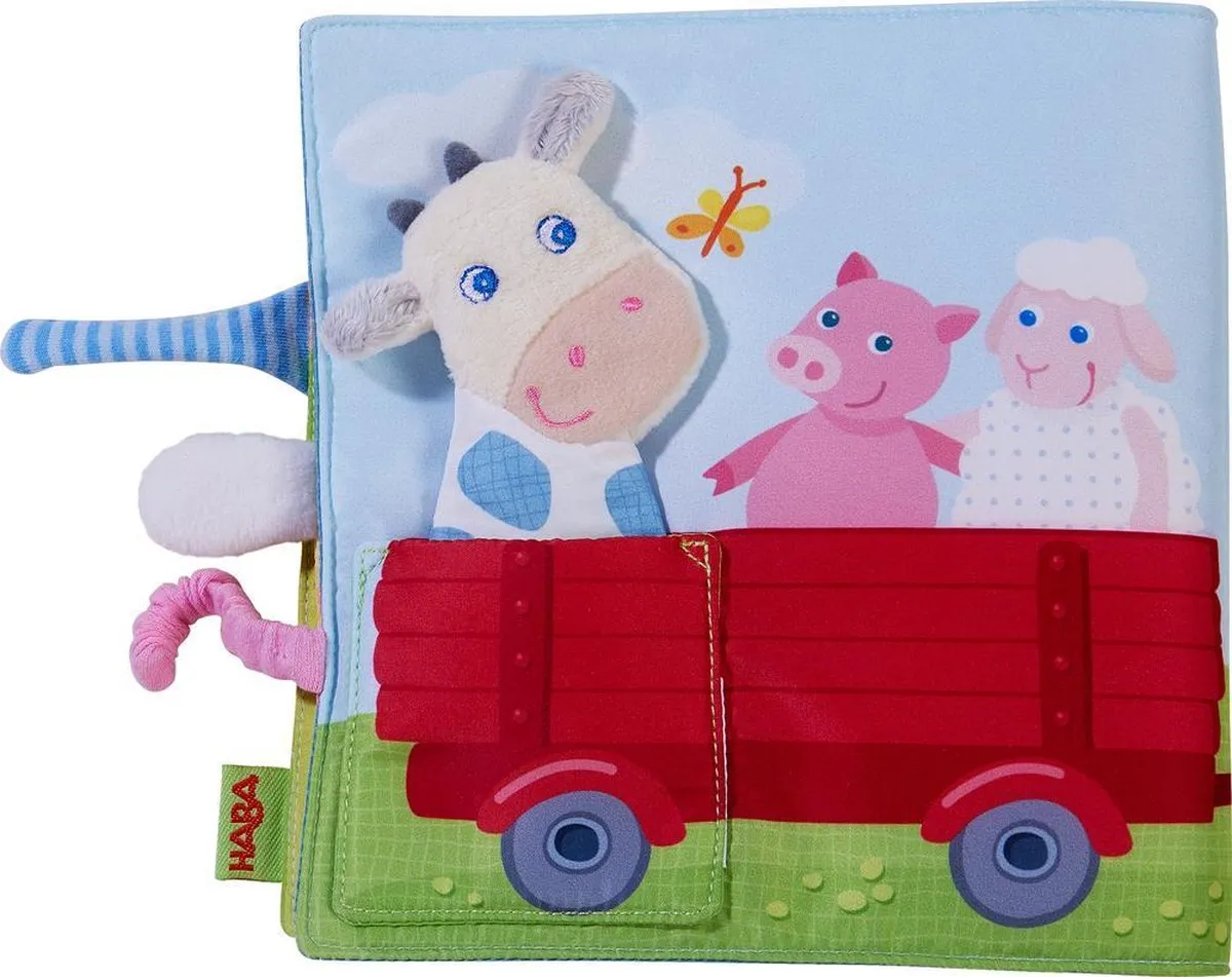 Haba Stoffen Boek Boerderij - Vingerpop Multicolour