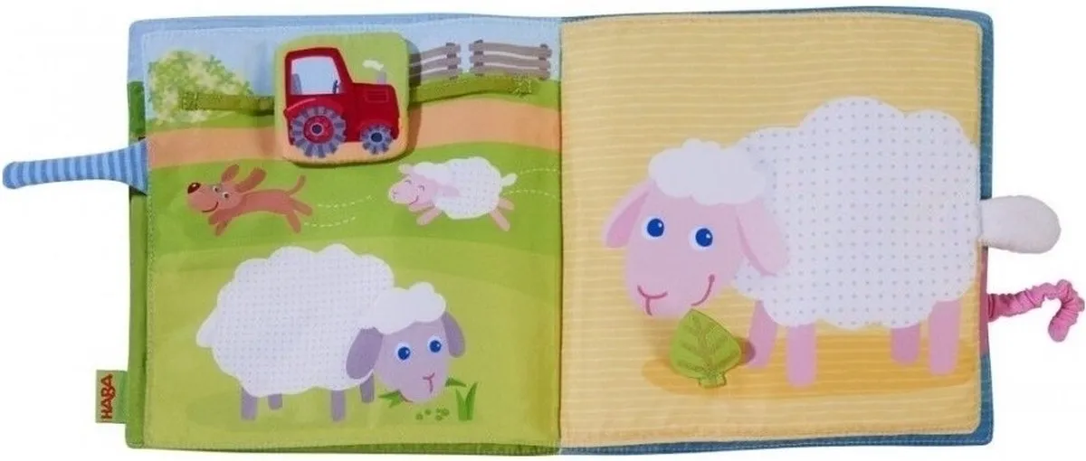 Haba Stoffen Boek Boerderij - Vingerpop Multicolour