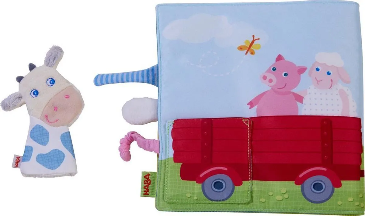 Haba Stoffen Boek Boerderij - Vingerpop Multicolour - afbeelding 6 van 6