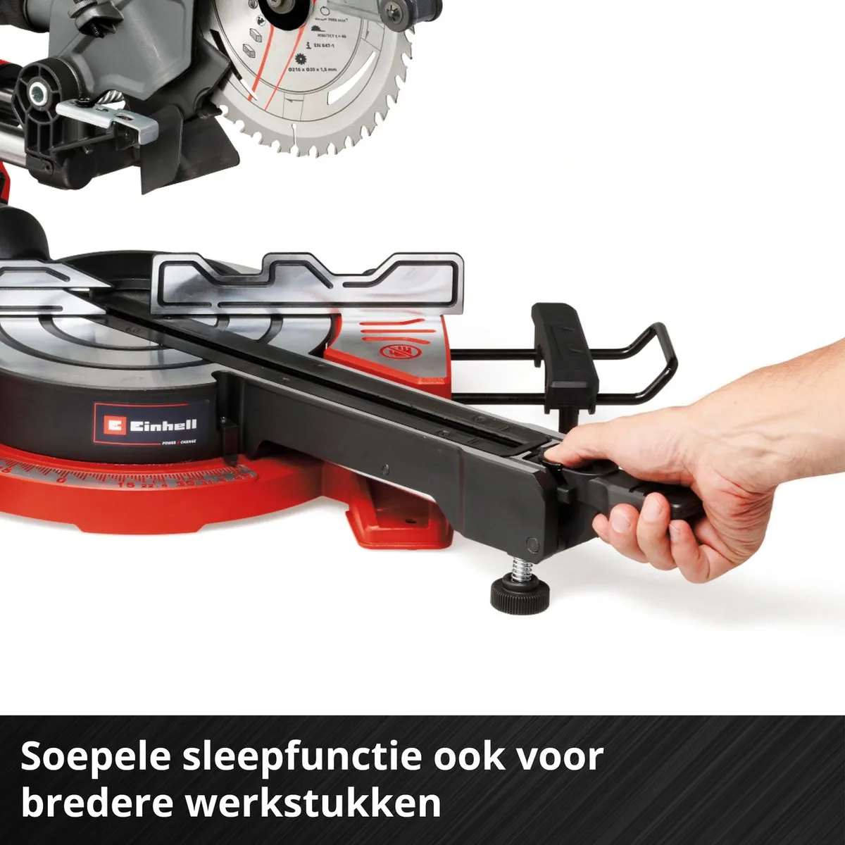 Einhell TE-SM 36/8 L Li Solo Radiaal Afkort-/Verstekzaag 216mm - 36V