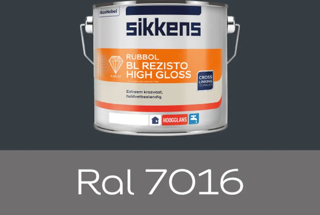 Sikkens Rubbol BL Rezisto RAL 7016 Antraciet Lakverf 2,5L - Hoogglans