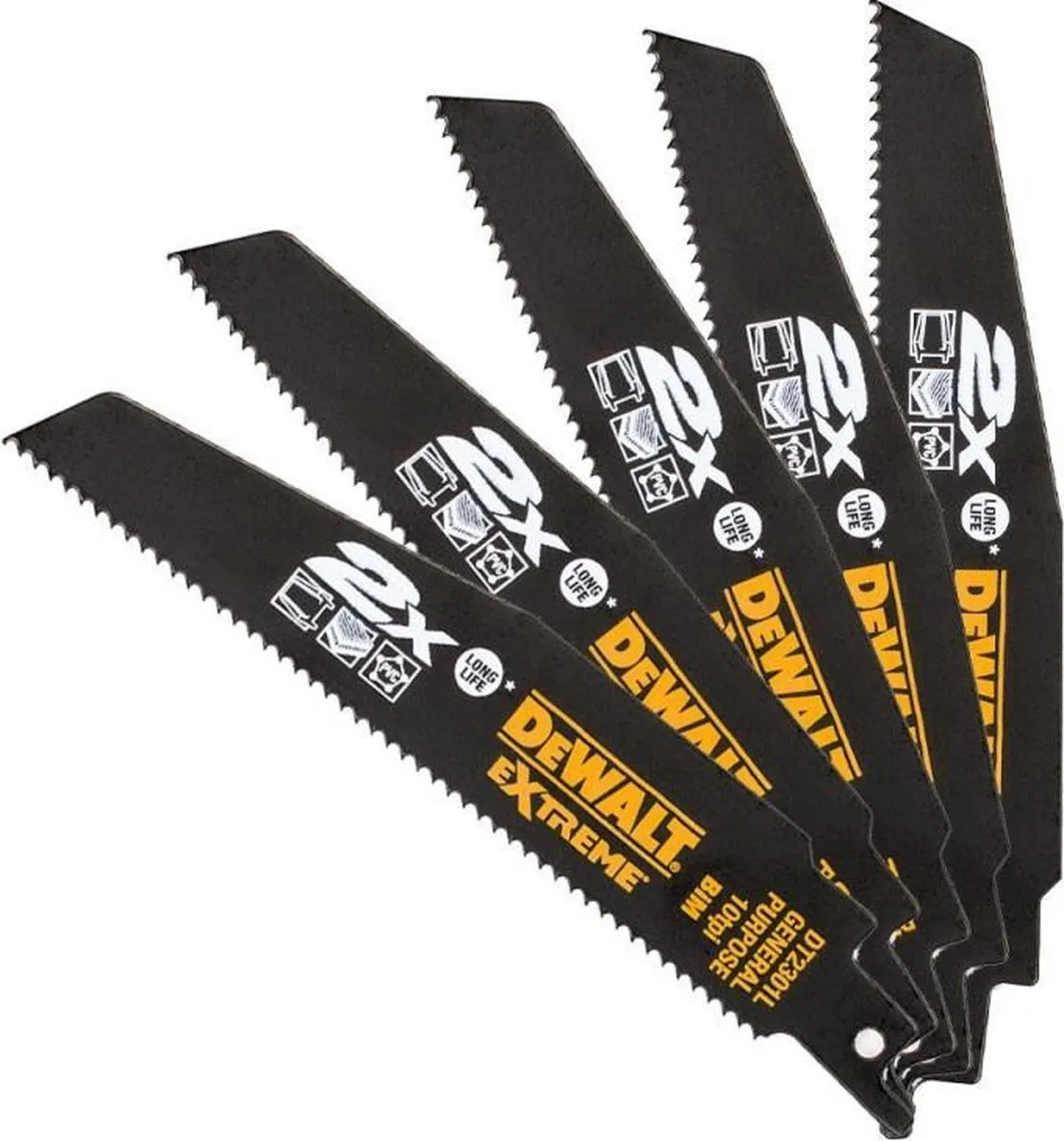 DeWalt DT2301L Reciprozaagbladen - 5 Stuks