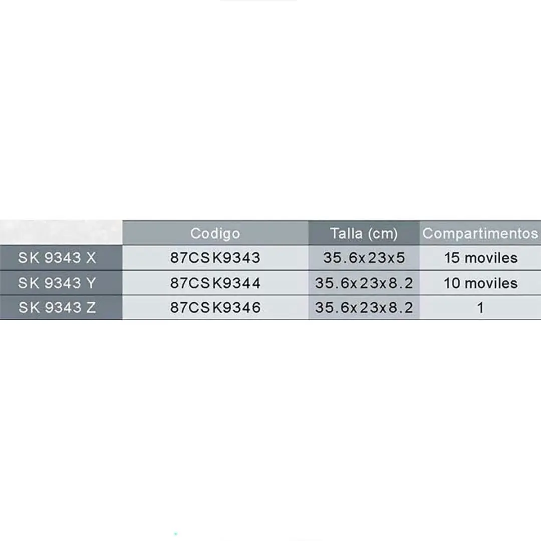 Sakura SK 9343 Y Lokdoos - 15 Vakken - 35,6x23x8,2cm